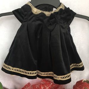 Baby Girl Black Velvet Holiday Dress